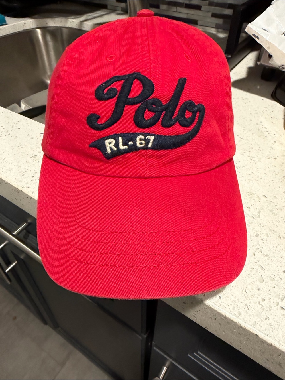 Polo by Ralph Lauren Red RL-67 Embroidered Baseball Cap